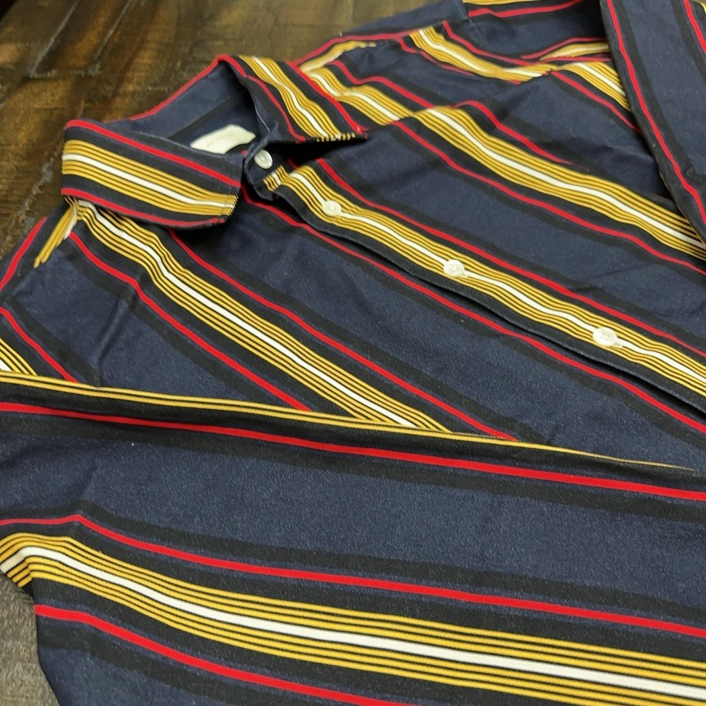 Aimé Leon Dore Shirt Mens 2XL Blue Stripe Long Sleeve Button Up Cotton Casual